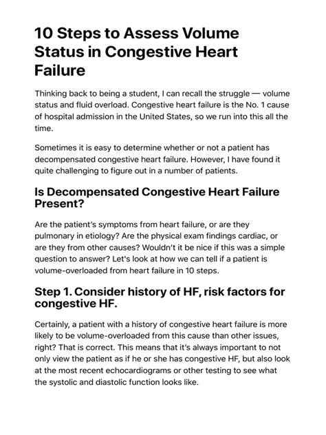 wet overload|10 Steps to Assess Volume Status in Congestive Heart Failure.
